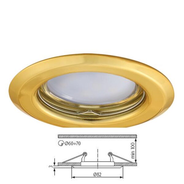 Faretto Incasso Dorato Diam. 70 ARGUS CT-2114-G